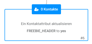 Kontaktattribut Freebie, optionaler Schritt im Workflow Willkommensnachricht