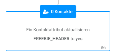 Workflow-Kontaktattribut-aktualisieren-Freebie Kontaktattribut Freebie, optionaler Schritt im Workflow Willkommensnachricht