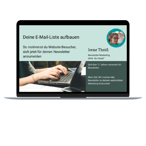 Webinar E-Mail-Liste aufbauen, Newsletter wird auf Website sichtbar