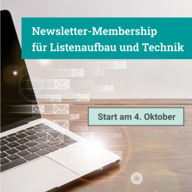 Deine Newsletter-Membership für Listenaufbau und Technik. Die Membership mit Irene Theiß startet am 4. Oktober 2023.